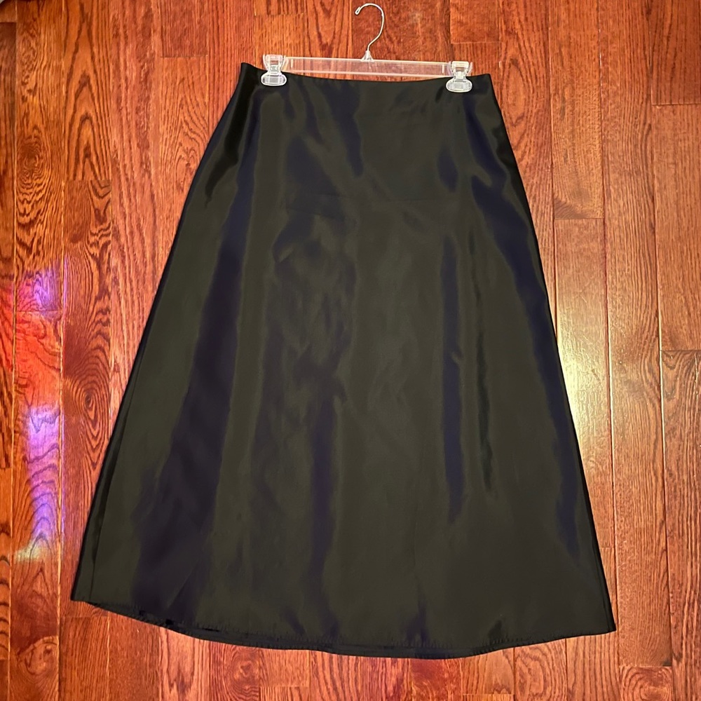 Black Silk Long Skirt